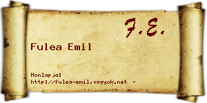 Fulea Emil névjegykártya